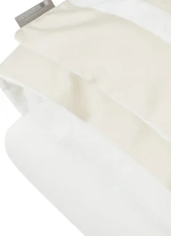 Hotel Sateen White/Light Sand Contrast Duvet Cover