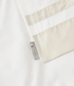 Hotel Sateen White/Light Sand Contrast Duvet Cover
