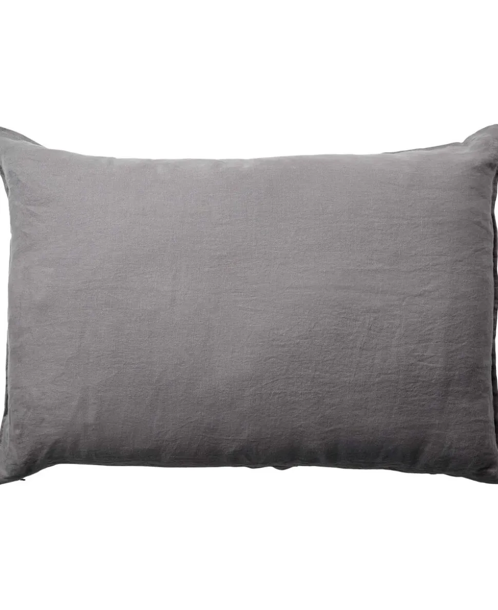 Hør stonewashed gavlpude 60x90 grå