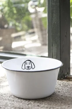 Hundeskål stor emalje