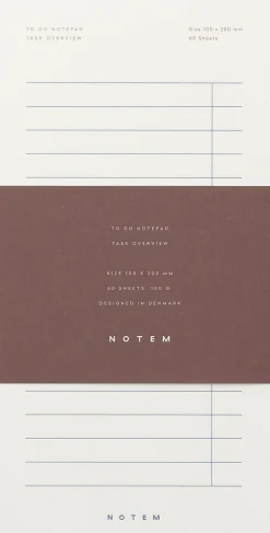 Huskeliste blok, hvid og navy