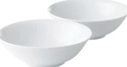 Hvid Riflet 35 cl. skåle 2 stk.