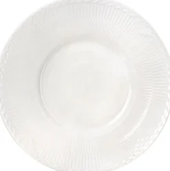 HVID RIFLET HALVBLONDE DYB TALLERKEN, 24 CM