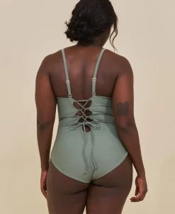 Java sculpt korset badedragt - Army