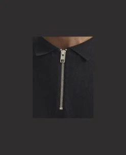 JJEEMIL KNIT POLO HALF ZIP LS NOOS