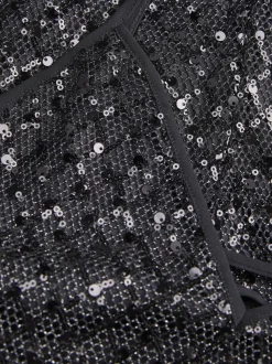 JXFIE GLITTER LONG DRESS WVN LN