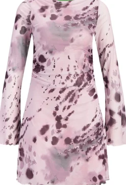 JXMINNA MESH LS DRESS WVN SN