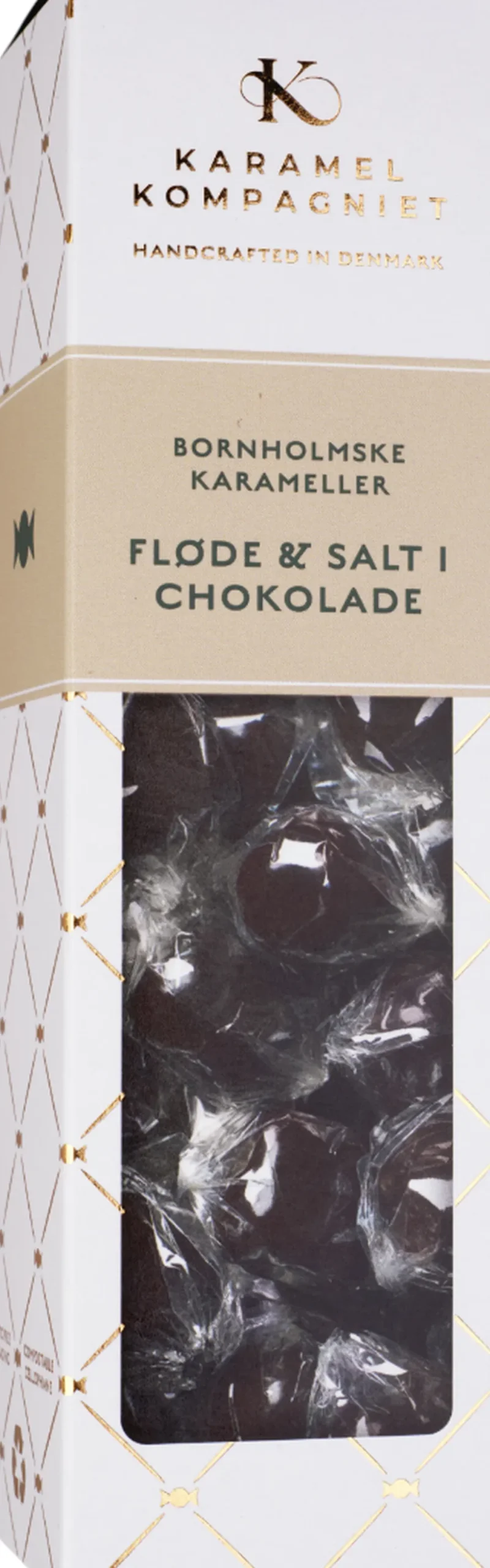 Karamelkugler: Fløde & Salt i mørk chokolade elegance