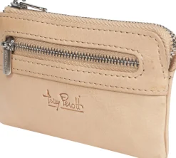 Key pouch with zipper and coin pocket