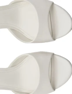 Kitten-heel sandals with strap