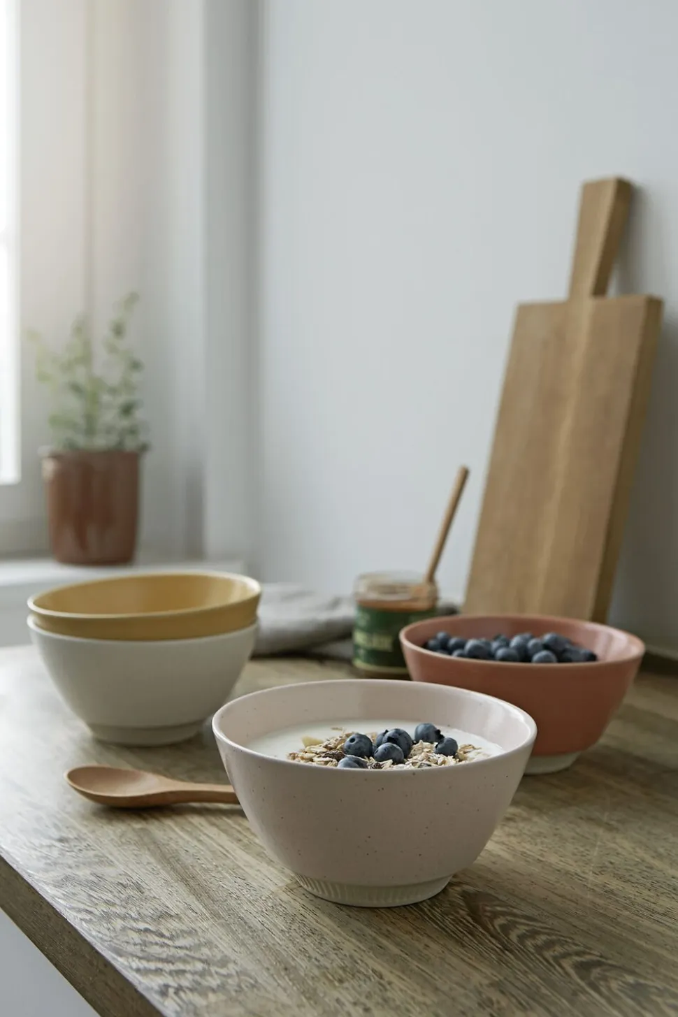 Knabstrup Colorit, skål, rosa, Ø14 cm