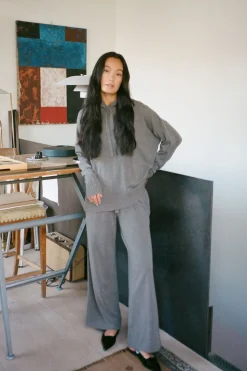 Knit lounge over size hoodie - Hele