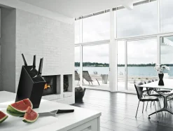 Knivblok skrå black