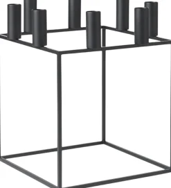 Kubus 8, Candle Holder, Black