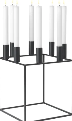 Kubus 8, Candle Holder, Black