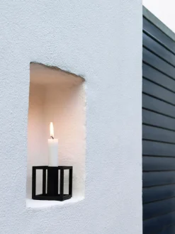 Kubus 1, Candle Holder, Black