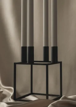 Kubus 4, Candle Holder, Black
