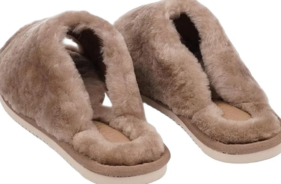 KVINA - OPEN SHEARLING SLIPPER