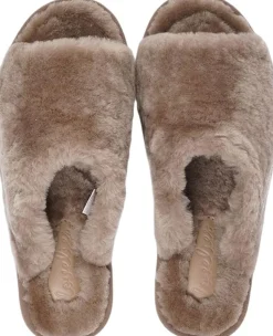 KVINA - OPEN SHEARLING SLIPPER