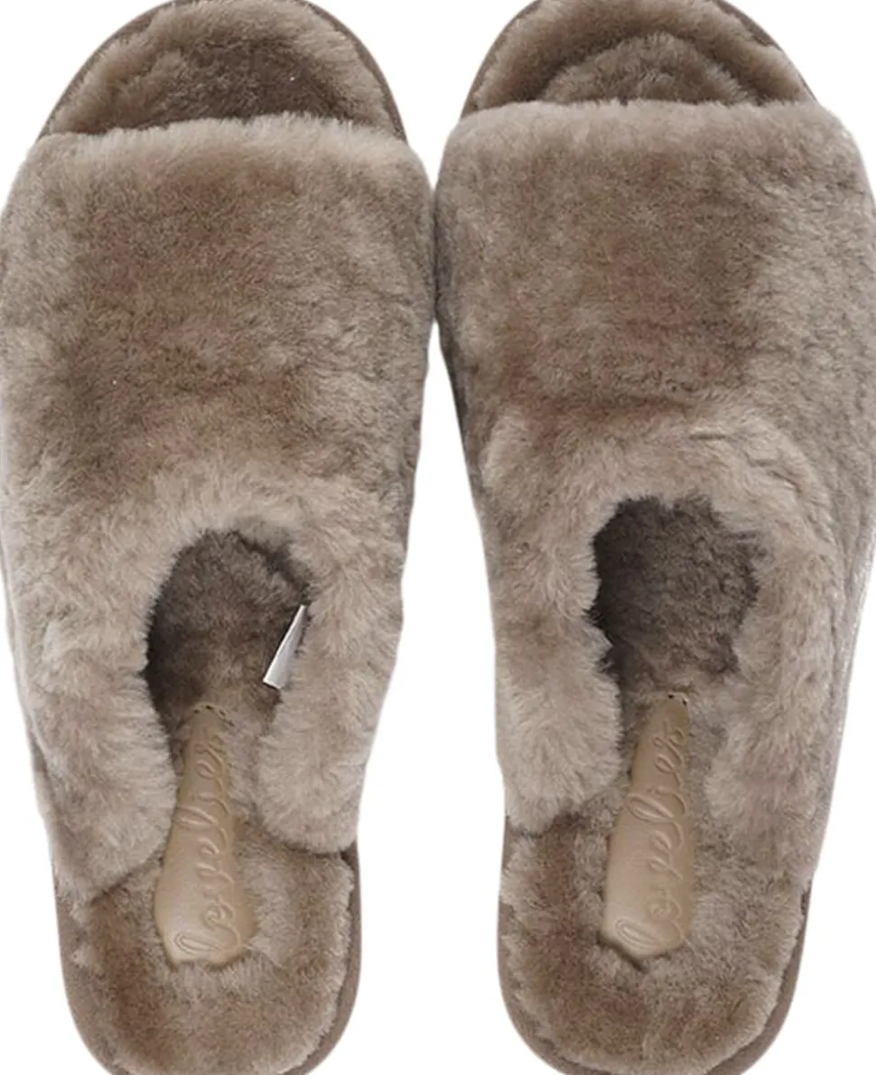 KVINA - OPEN SHEARLING SLIPPER