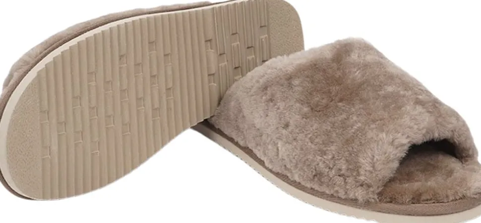 KVINA - OPEN SHEARLING SLIPPER