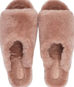 KVINA - OPEN SHEARLING SLIPPER