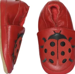 Ladybug leather slippers