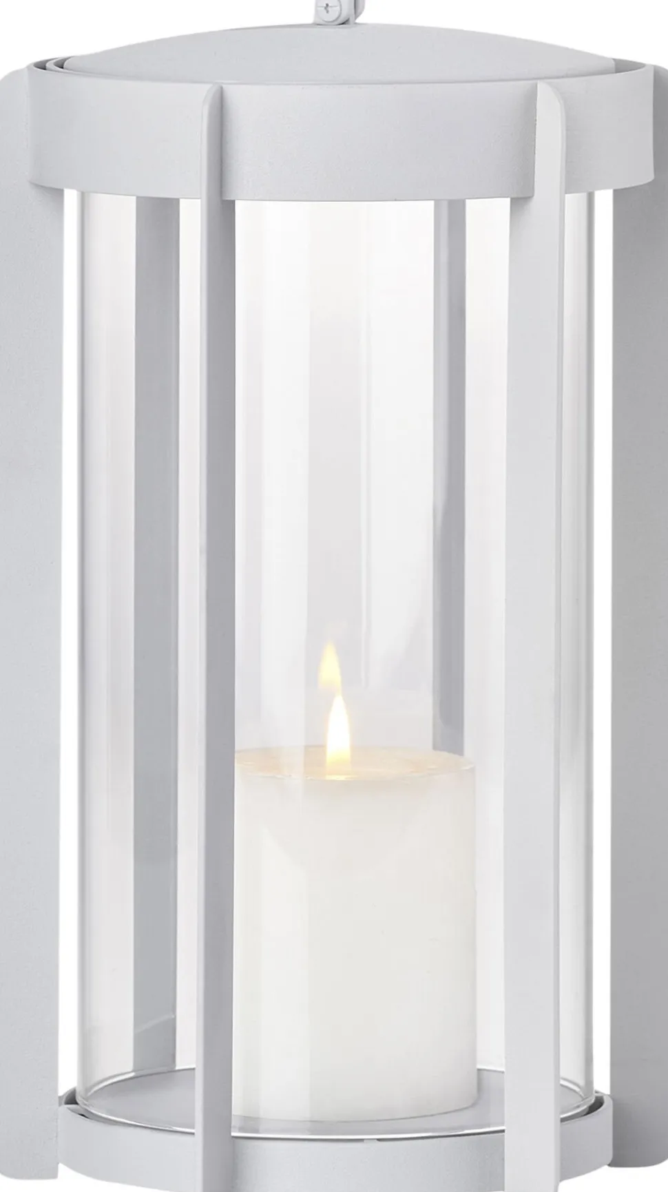 Lanterne Firefly 25 cm Soft Grey Lakeret stål