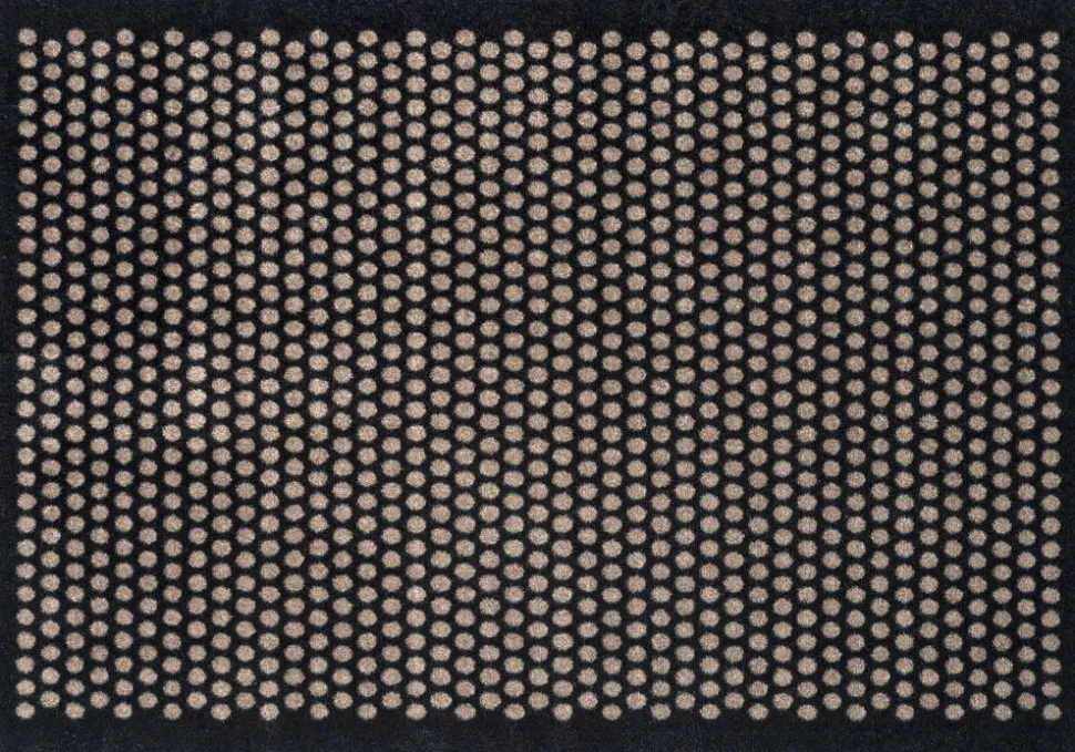 Løber 130x90 cm, dot sort/sand