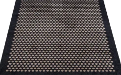 Løber 130x90 cm, dot sort/sand