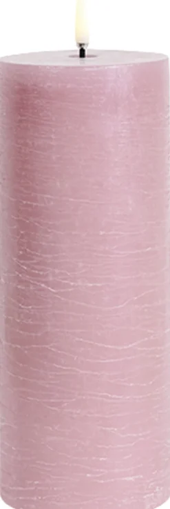 LED pillar candle, Dusty rose