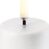 LED tealight 400~ battery incl. , White plain, 3,9x2,1 cm