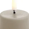 LED tealight 400~ battery incl., Sandstone plain, 3,9x2,1 cm