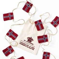 Lille flagranke med 10 Norske flag