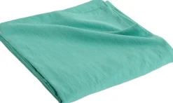 Linen Bedspread-240 x 260-Emerald green