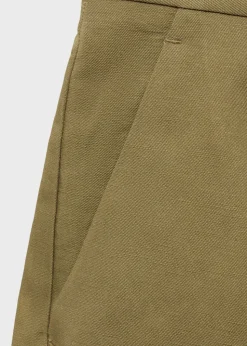 Linen-blend suit bermuda shorts