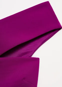 Long jumpsuit with asymmetrical nec