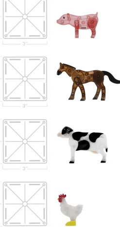 Magna-Tiles farm Animals, 25 pcs