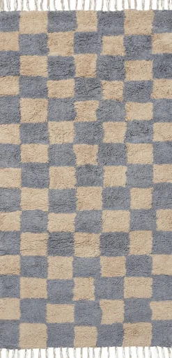 Mara Washable Rug - Mist Blue/Warm Sand