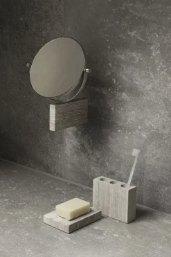 Marble Vanity Mirror, wall mounted -LAMURA- Mourning Dove