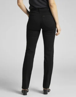 Marion straight black rinse jeans