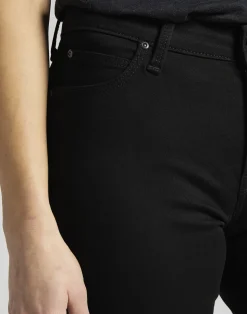 Marion straight black rinse jeans