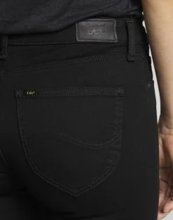 Marion straight black rinse jeans