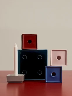 Mattone Candleholder-Small-Red