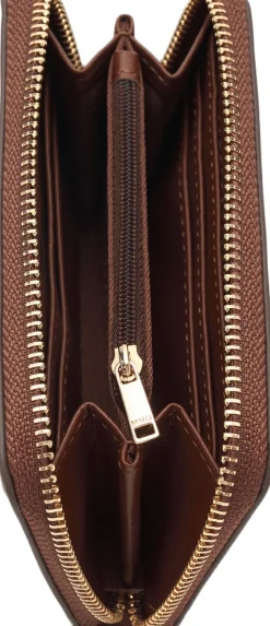 Medium wallet with logo print