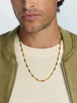 Men's Rectangle Tennis Necklace