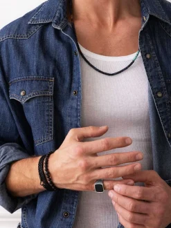 Men's Silver Signet Ring with Onyx