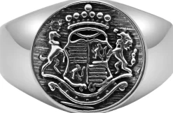 Men's Stainless Steel Crest Ring