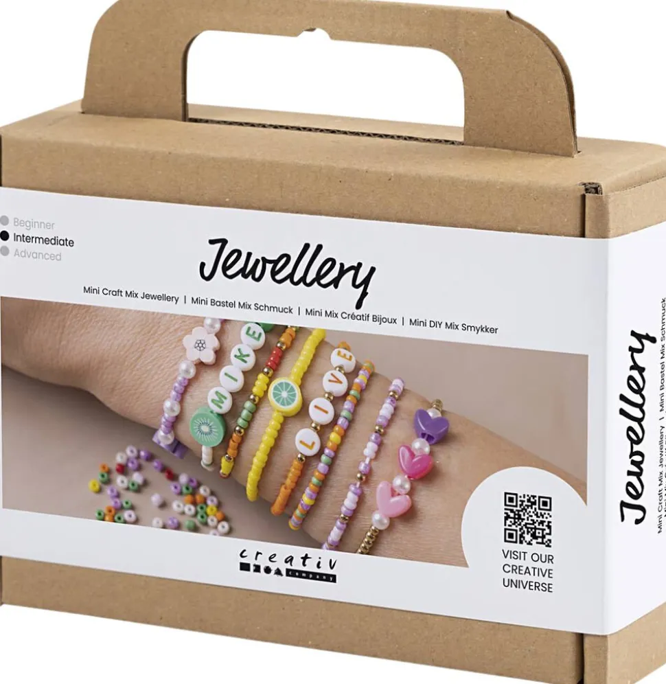 Mini DIY Mix Smykker, Farverige armbånd