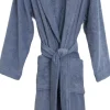 Mono Bathrobe-M/L-Steel blue